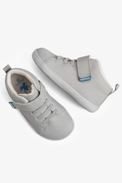 Hopfrög Kids Smart Walker High Top Süper Mat Havalı Gri Barefoot Çocuk Bot - 3