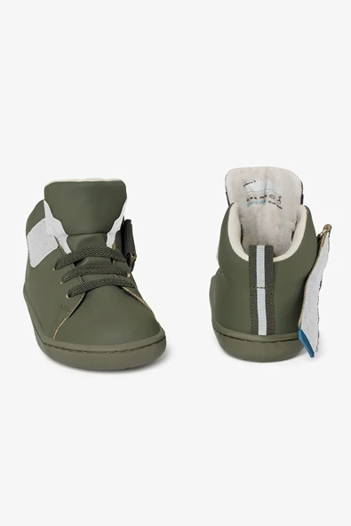 Hopfrög Kids Smart Walker High Top Süper Mat Haki Barefoot Çocuk Bot - 8