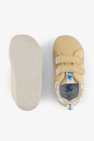 Hopfrög Kids Smart Walker Recycled Canvas Eco Sarı Barefoot Çocuk Ayakkabı - 6