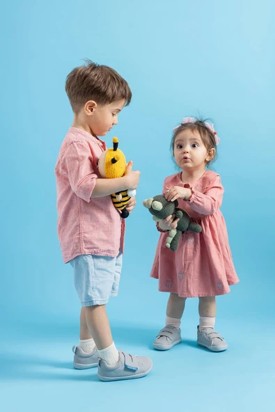 Smart Walker Casual Süper Mat Bej Barefoot Çocuk Ayakkabı - Resim 4