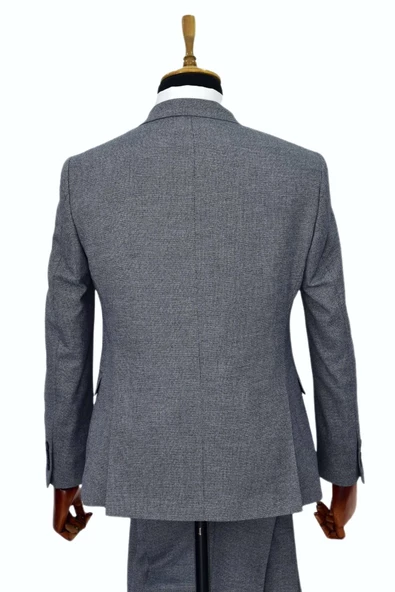 Erkek Regular Fit Yelekli Çift Yırtmaçlı Takım Elbise BGL-ST03824 - Resim 7