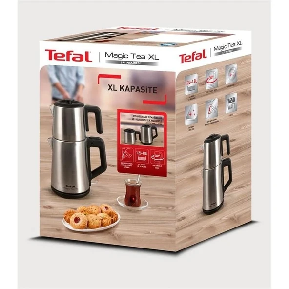Tefal Magic Tea XL 1650 W Çelik Çay Makinesi Siyah - 9100046891 - 2