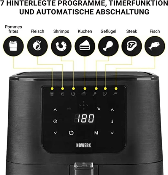 N8WERK Leggno Ds05050 Hot Airfryer 5,5lt - 3