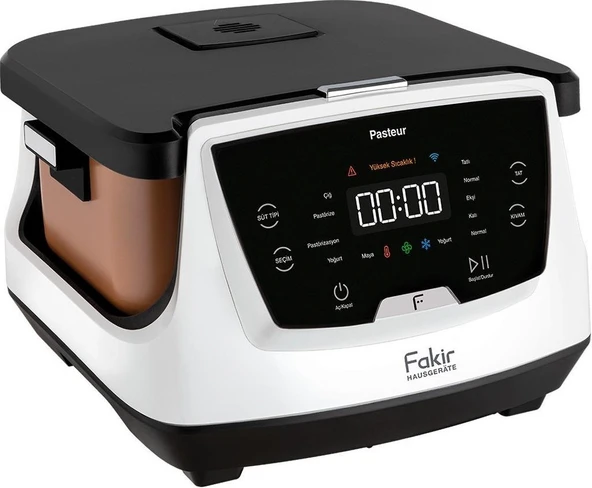 Fakir Pasteur Çiğ Sütten Pastörize Yoğurt Yapma Makinesi 6 Fonksiyon 3 Litre Seramik Beyaz&Siyah - 3