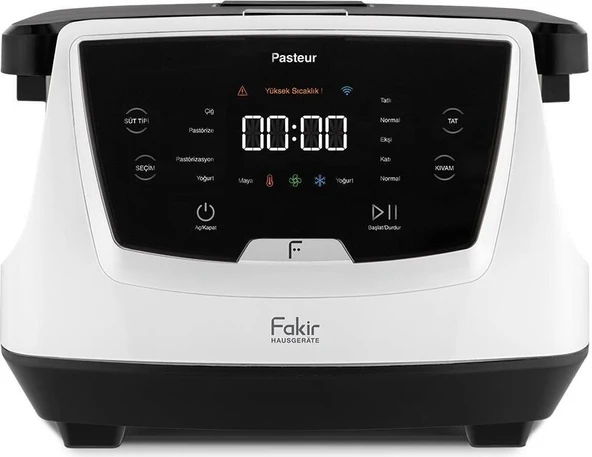 Fakir Pasteur Çiğ Sütten Pastörize Yoğurt Yapma Makinesi 6 Fonksiyon 3 Litre Seramik Beyaz&Siyah