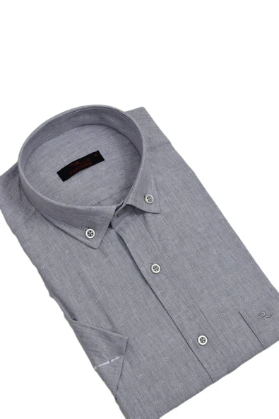 Erkek Klasik Kısakol Gömlek BGL-ST03825 - Resim 11