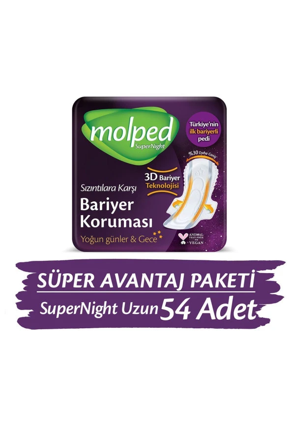 Molped Supernight Uzun Süper Avantaj Paketi 54 Adet