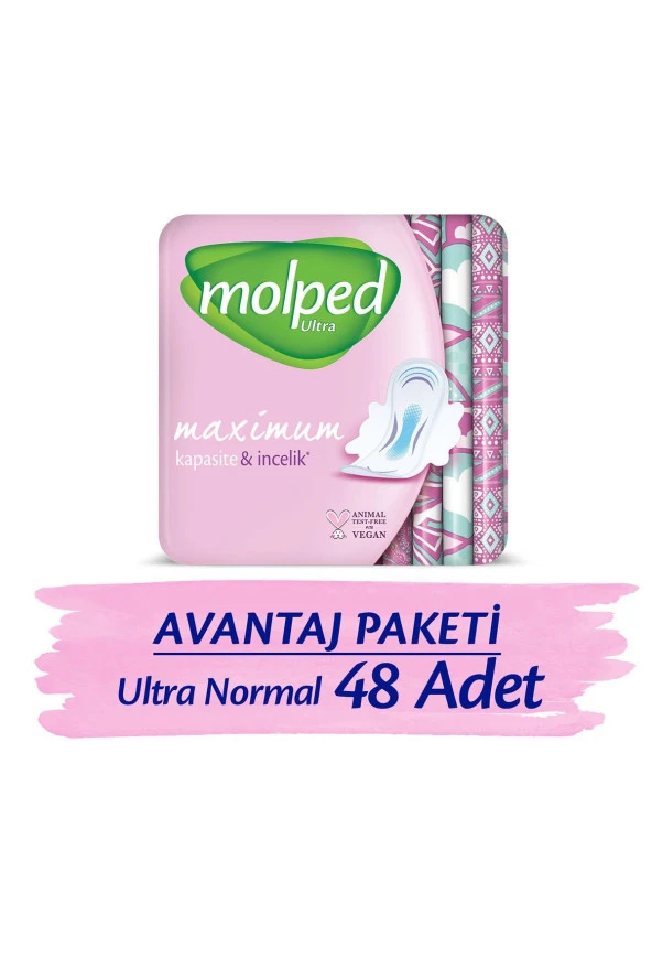 Molped Ultra Hijyenik Ped Anatomik Normal Süper Ekonomik 24 X 2 Adet