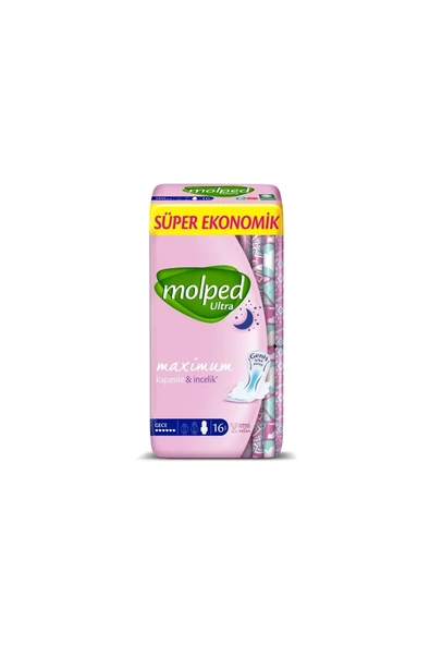 Molped Ultra Kuruluk Gece Süper Ekonomik Ped 16lı
