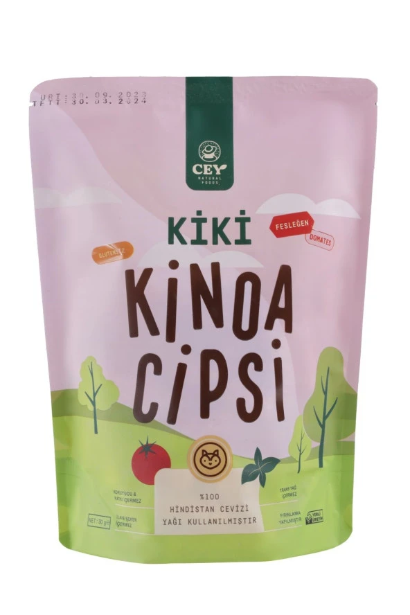 Cey Natural Foods Kiki Domates Fesleğen Kinoa Cipsi 30 g