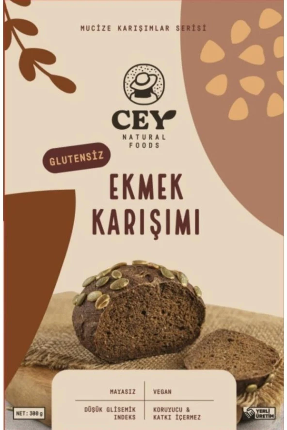 Cey Natural Foods Cey Glutensiz Ekmek Karışımı Unu 300 Gr