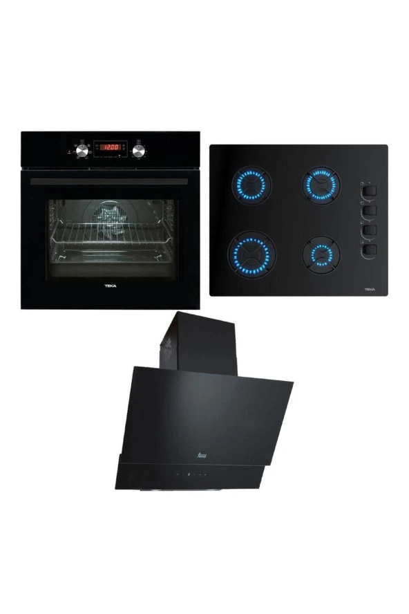 Teka CHEF 5 Ankastre Set (HAK 625 Fırın, GBE 64002 KBC BK E Ocak, ATV 60 Davlumbaz)