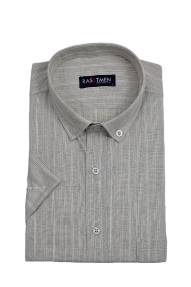 Erkek Klasik Kısakol Gömlek BGL-ST03827 - Resim 4