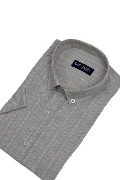 Erkek Klasik Kısakol Gömlek BGL-ST03827 - Resim 8