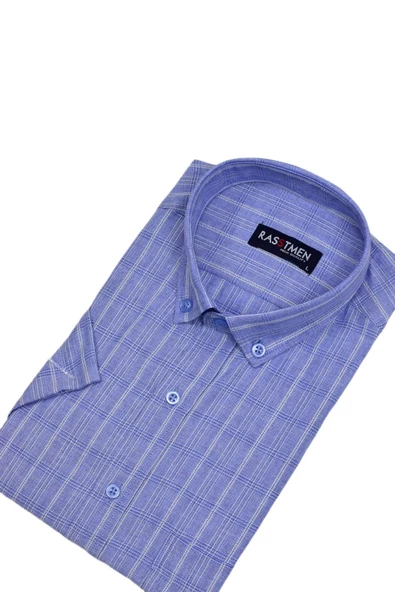 Erkek Klasik Kısakol Gömlek BGL-ST03827 - Resim 7