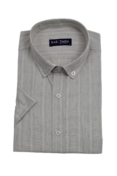 Erkek Klasik Kısakol Gömlek BGL-ST03827 - Resim 12