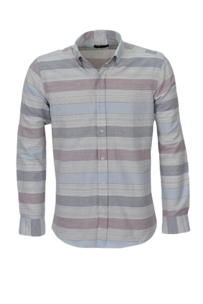 Erkek Silim Fit Pano Çizgili Gömlek BGL-ST03829 ürün görseli