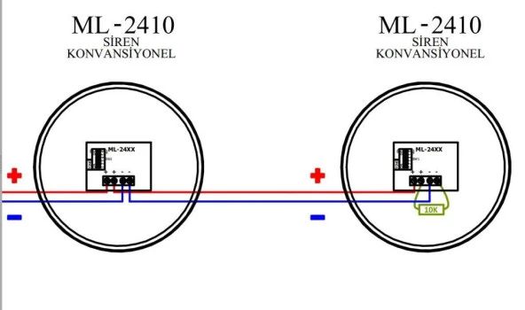 Mavigard ML-2410 24V DC Konvansiyonel Kırmızı Elektronik Siren - 2