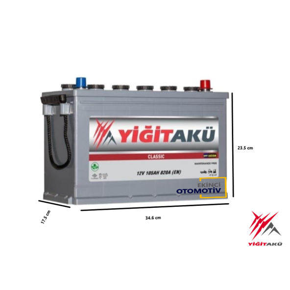 YİĞİT AKÜ 12 V 105 AH 820A(EN) - 2
