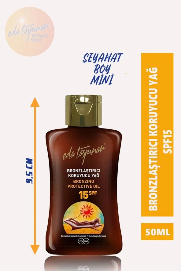 Eda Taşpınar Seyahat Boy Mini 50 Ml - Bronlaştırıcı Koruyucu Yağ Spf15+