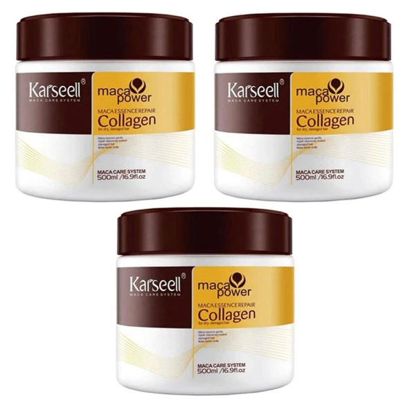 Fontenay Karsell Collagen Saç Maskesi & Buğday Proteinli 500 ml 3'Lü