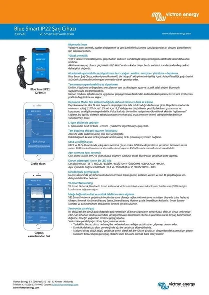 Victron 12V 20A Battery Charger, BPC122044002, 3 Çıkışlı - Resim 2