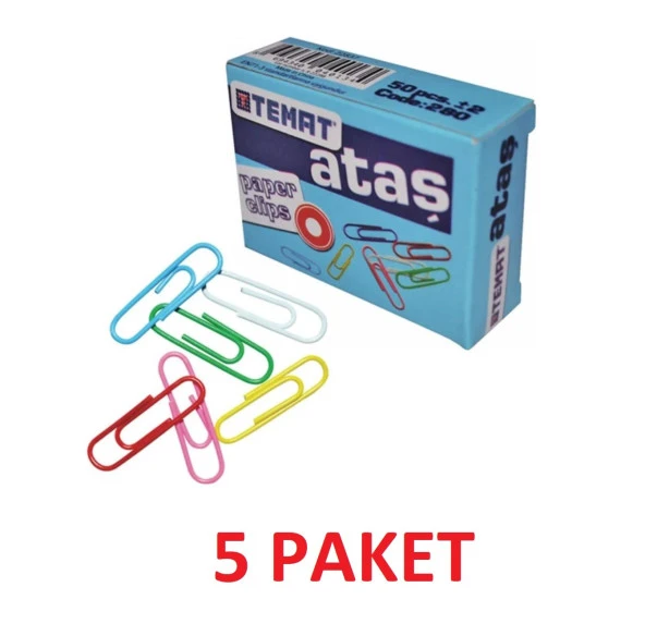280 Renkli Ataş 28Mm Krt-06052  (5PAKET)
