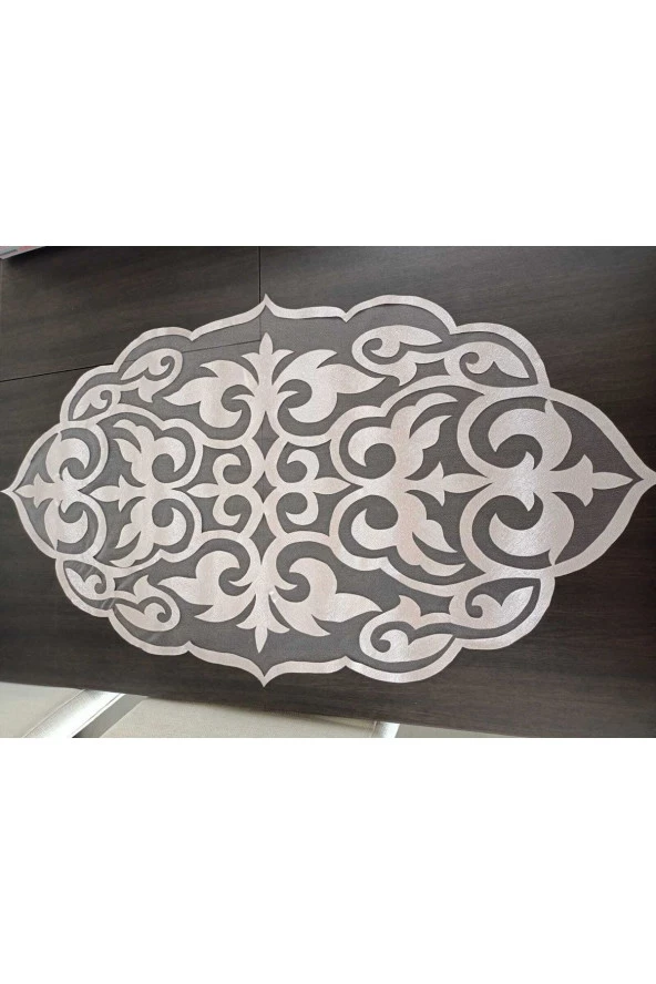 Toz Pembe Deri El Işi Lazer Kesim Sehpa Örtüsü - 3