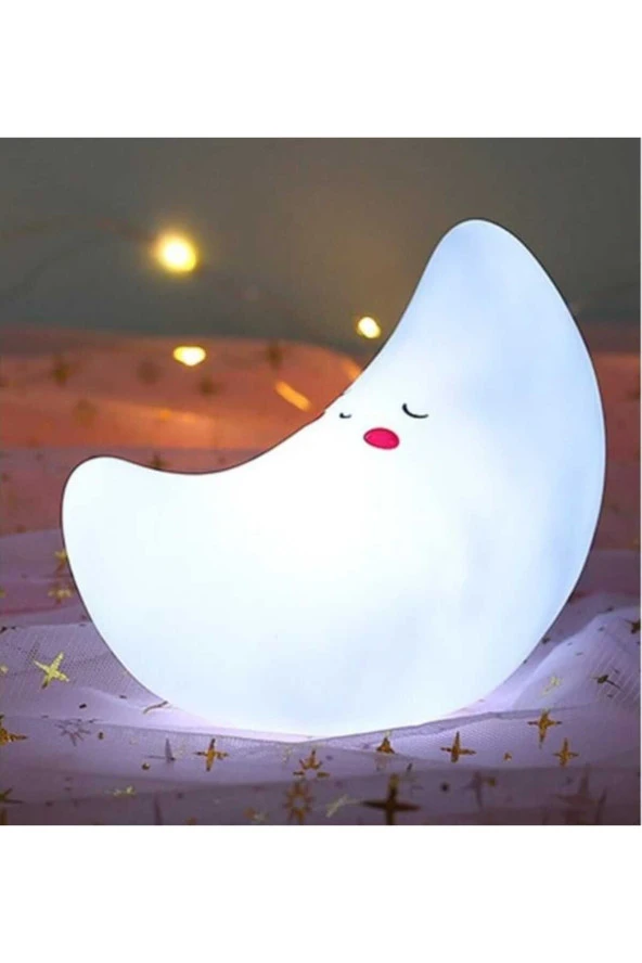Dekoratif LED Ay Gece LED Işık, LED Doğum Günü Partisi, Çocuk Odası, Bebek Odası Masa Lambası - 3