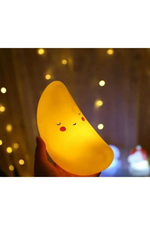 Dekoratif LED Ay Gece LED Işık, LED Doğum Günü Partisi, Çocuk Odası, Bebek Odası Masa Lambası - 2