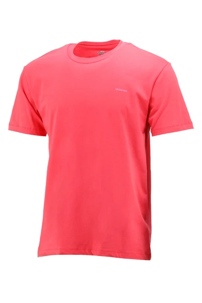 Erkek Bisiklet Yaka Standart Fit Nar Çiçeği T-Shirt