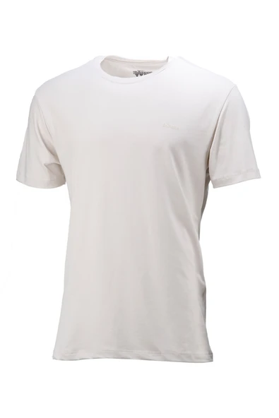Erkek Bisiklet Yaka Standart Fit Krem T-Shirt