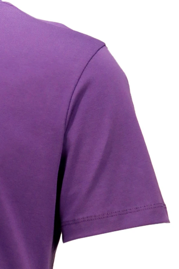 Erkek Bisiklet Yaka Standart Fit Mor T-Shirt - 3