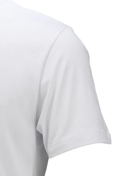 Erkek Bisiklet Yaka Standart Fit Beyaz T-Shirt - 3