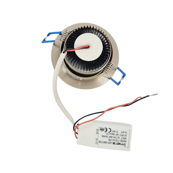 3 WATT LED SPOT TRAFOLU SATEN KASA BEYAZ IŞIK (YCE-N3) ( 2 ADET ) - 2