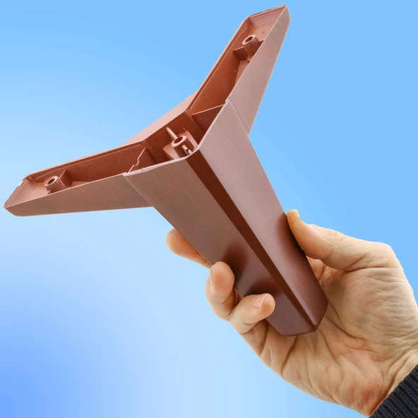 20'li Set Sedir Lüks Mobilya Koltuk Kanepe Tv Ünitesi Destek Ayağı 14 cm Ahşap Desenli Ayakları - Resim 6