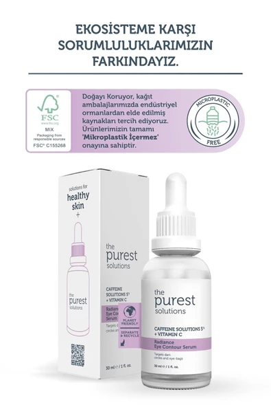Torbalanma ve Morluk Karşıtı Aydınlatıcı Kafein Göz Altı Serumu 30 ml. (Caffeine 5% + Vitamin C) - 5