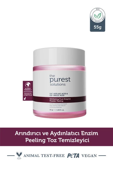 Arındırıcı ve Aydınlatıcı Enzim Peeling Toz Temizleyici 55 gr (%0,6 Azelaic Acid & Malic Acid)