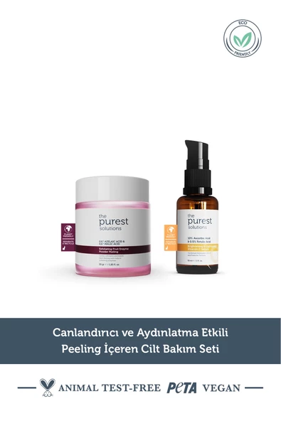 Canlandırıcı ve Aydınlatma Etkili Peeling İçeren Cilt Bakım Seti