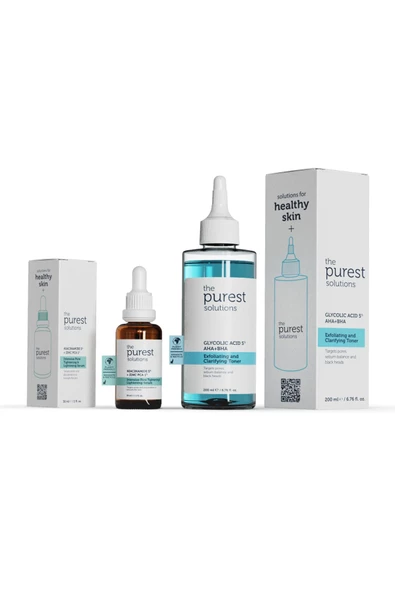 Sivilce Akne Karşıtı Sebum Dengeleme ve Gözenek Sıkılaştırmaya Yardımcı Bakım Seti 30 ml + 200 ml - 2