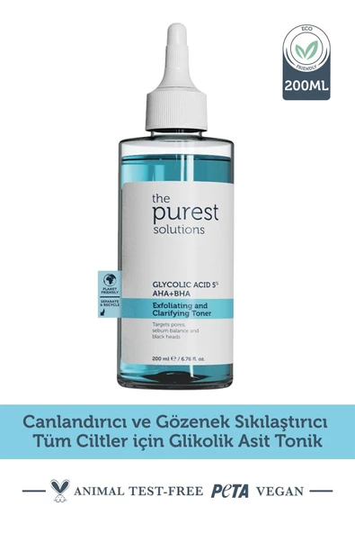 Canlandırıcı Ve Gözenek Sıkılaştırıcı Tüm Ciltler Için Glikolik Asit Tonik 200 Ml