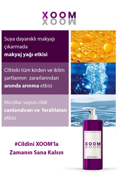 Xoom 3 in 1 (Temizleme Yağı + Temizleme Jeli + Micellar Su) Bakım ve Temizleme Xoomu 150 ML - 3