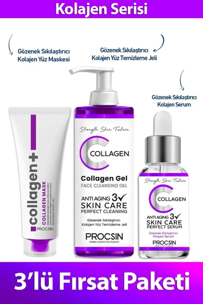 PROCSİN Gözenek Sıkılaştırıcı Kolajen Seti