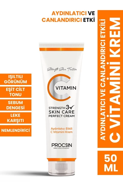 Aydınlatıcı Ve Canlandırıcı Etkili C Vitamini Krem 50 ml