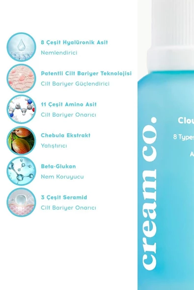 Nemlendirici Yatıştırıcı Bariyer Onarıcı Hyaluronik Asit Seramid Amino Asit Serum Hassas Ciltler - 4