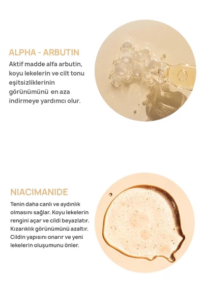 Leke Karşıtı Cilt Tonu Eşitleyici Cilt Bakım Serumu Hyaluronic Acid + Arbutin %2 30 Ml - 4