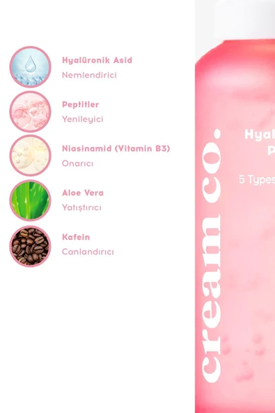 Nemlendirici Canlandırıcı Aydınlatıcı Dolgunlaştırıcı Hyaluronik Asit Peptit Serum Tüm Cilt Tipleri - 4