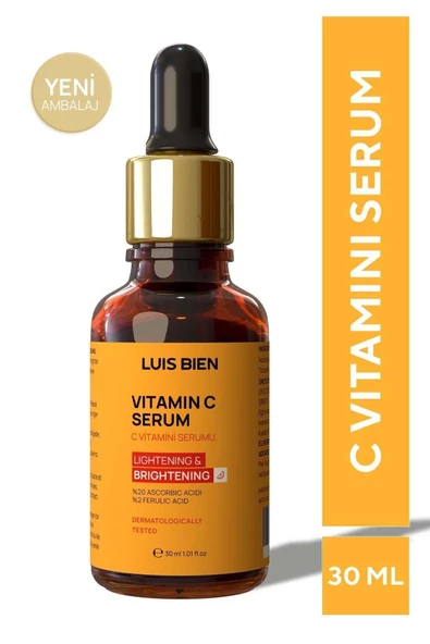 Leke Karşıtı Cilt Aydınlatıcı C Vitamini Serum 30 ml ( %20 C vitamini - %2 Ferulic Acid )