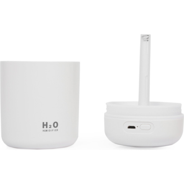 LED Işıklı Mini Ortam Oda Hava Nemlendirici ve Taşınabilir Buhar Makinesi H2O Humidifier - 3