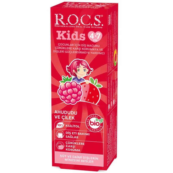 Rocs Kids 4-7 Yaş Yaz Esintisi Ahududu& Çilek Diş Macunu 45g